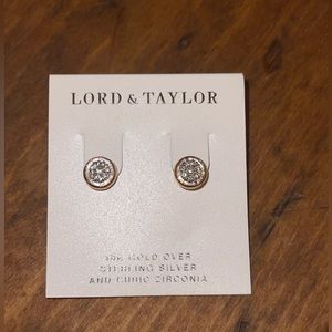 18k gold over sterling silver cubic zirconia earrings